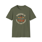 Stress Relief Running T-Shirt — Runner Silhouette Motivational Tee