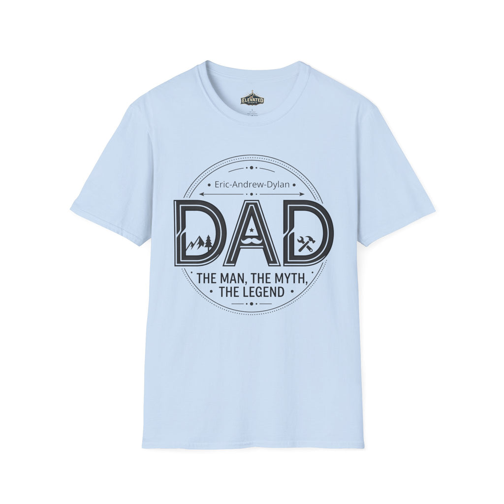 Father's Day Customizable T-Shirt — Add Kids' Names
