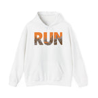 Run Graphic Hoodie — City Scape Silhouette Running Sweatshirt