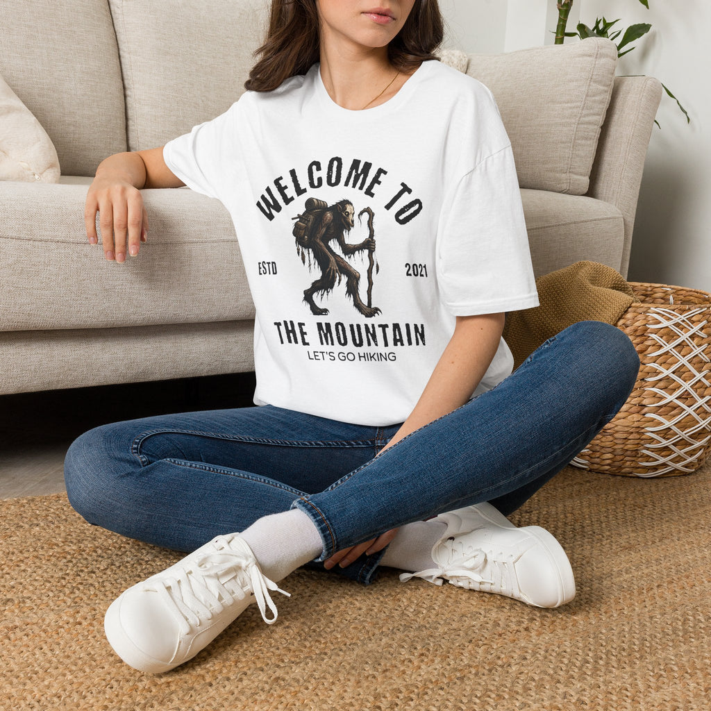 Welcome to the Mountain T-Shirt — Bigfoot/Sasquatch Graphic Tee (Est. 2021)