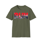 RUN (Red White and Blue) T‑Shirt — Bold Skyline Running Design