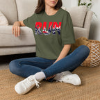RUN (Red White and Blue) T‑Shirt — Bold Skyline Running Design