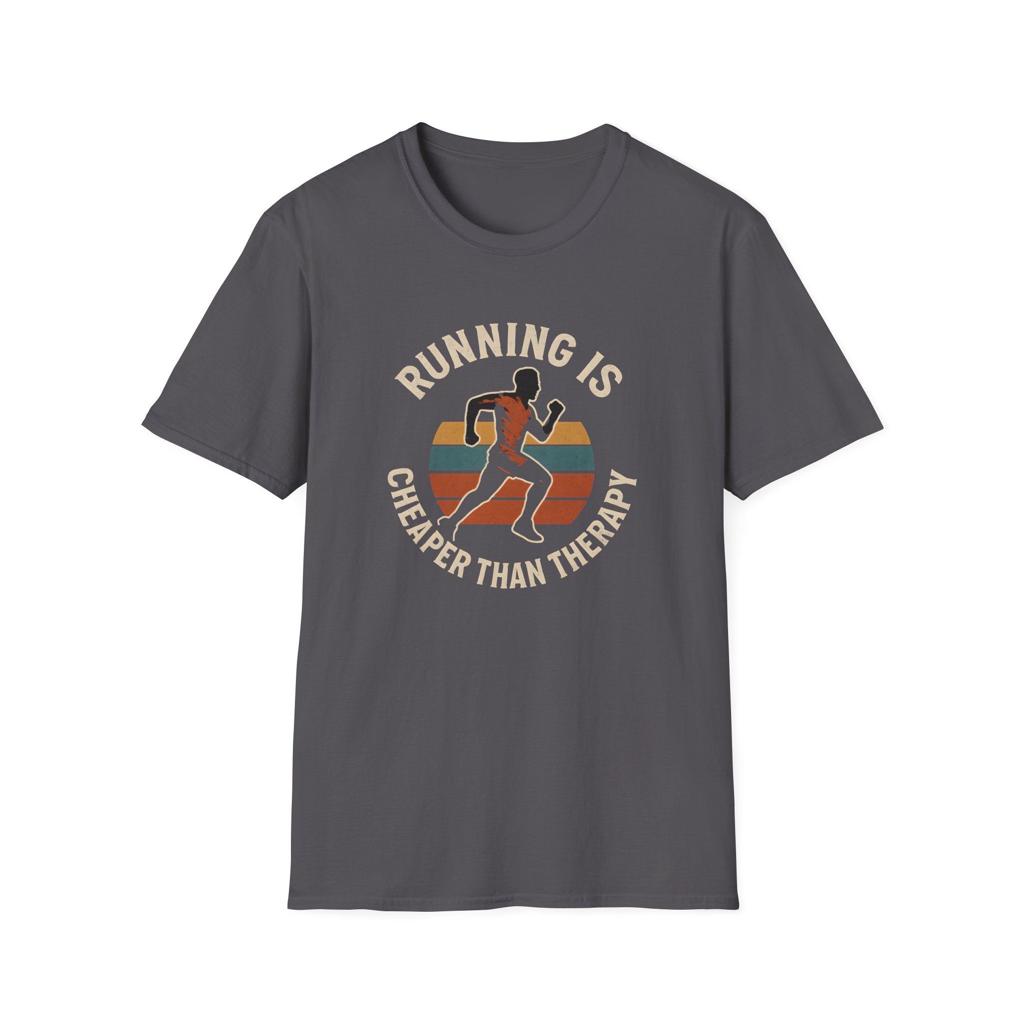 Stress Relief Running T-Shirt — Runner Silhouette Motivational Tee