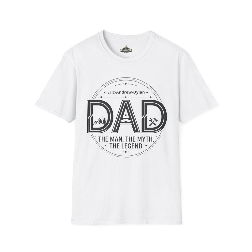 Father's Day Customizable T-Shirt — Add Kids' Names