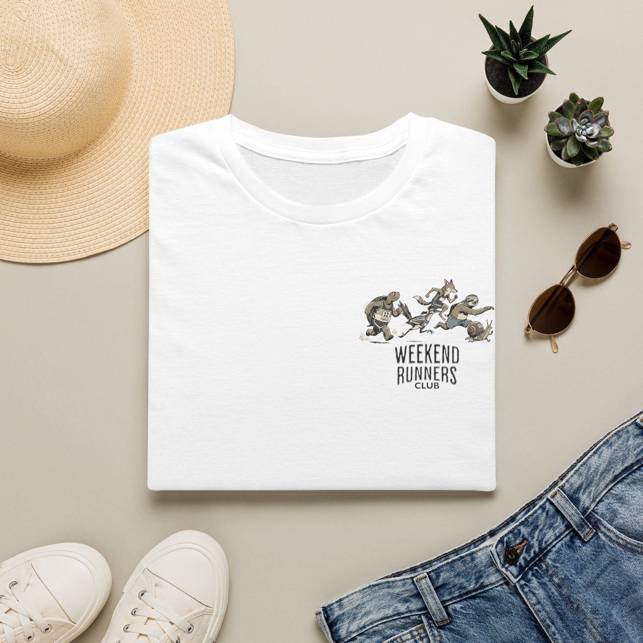 Weekend Runners Club T-Shirt — Cartoon Animals Running Styles