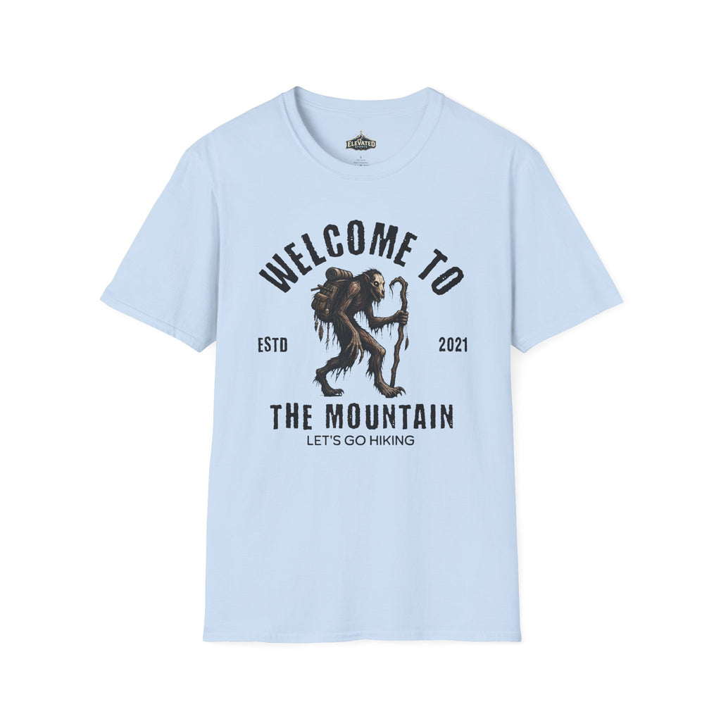 Welcome to the Mountain T-Shirt — Bigfoot/Sasquatch Graphic Tee (Est. 2021)