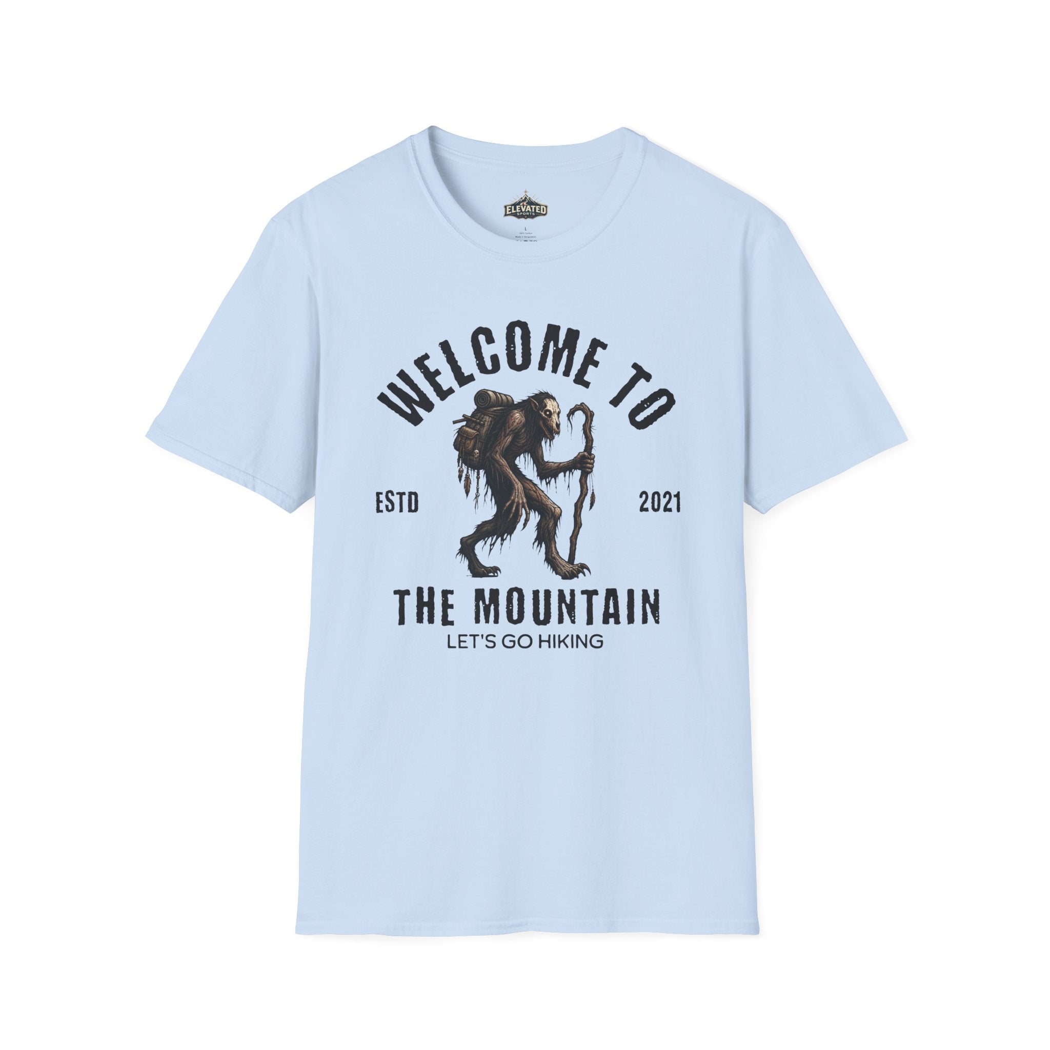 Welcome to the Mountain T-Shirt — Bigfoot/Sasquatch Graphic Tee (Est. 2021)