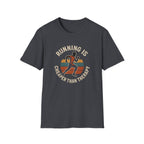 Stress Relief Running T-Shirt — Runner Silhouette Motivational Tee