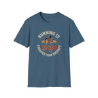 Stress Relief Running T-Shirt — Runner Silhouette Motivational Tee