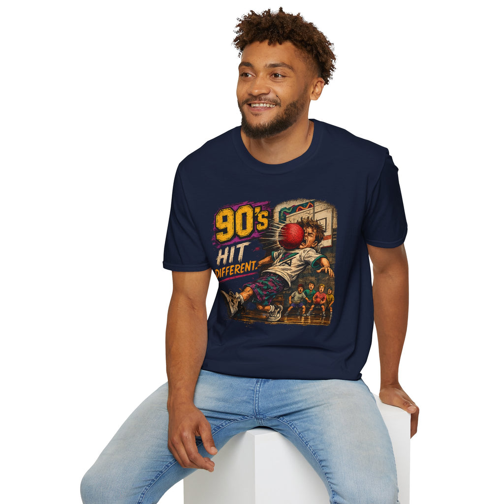 90's Hit Different T-Shirt — Nostalgic Retro Dodgeball Graphic Tee