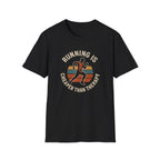 Stress Relief Running T-Shirt — Runner Silhouette Motivational Tee