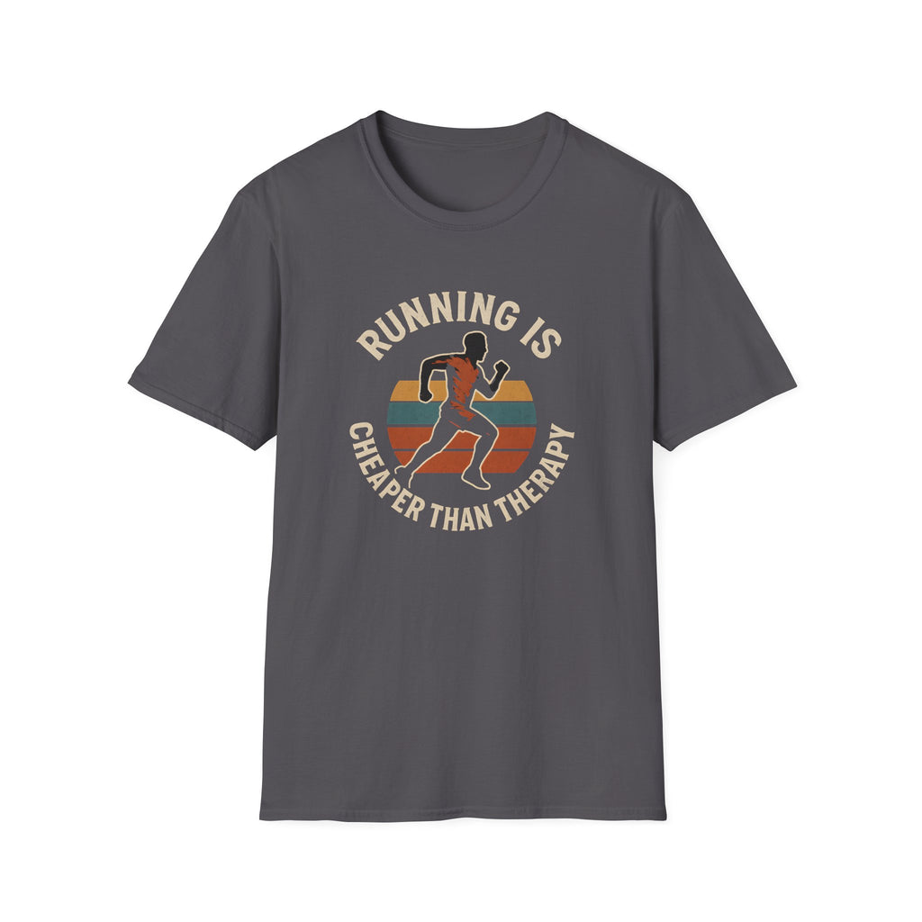 Stress Relief Running T-Shirt — Runner Silhouette Motivational Tee