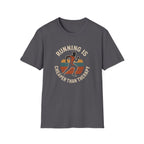 Stress Relief Running T-Shirt — Runner Silhouette Motivational Tee