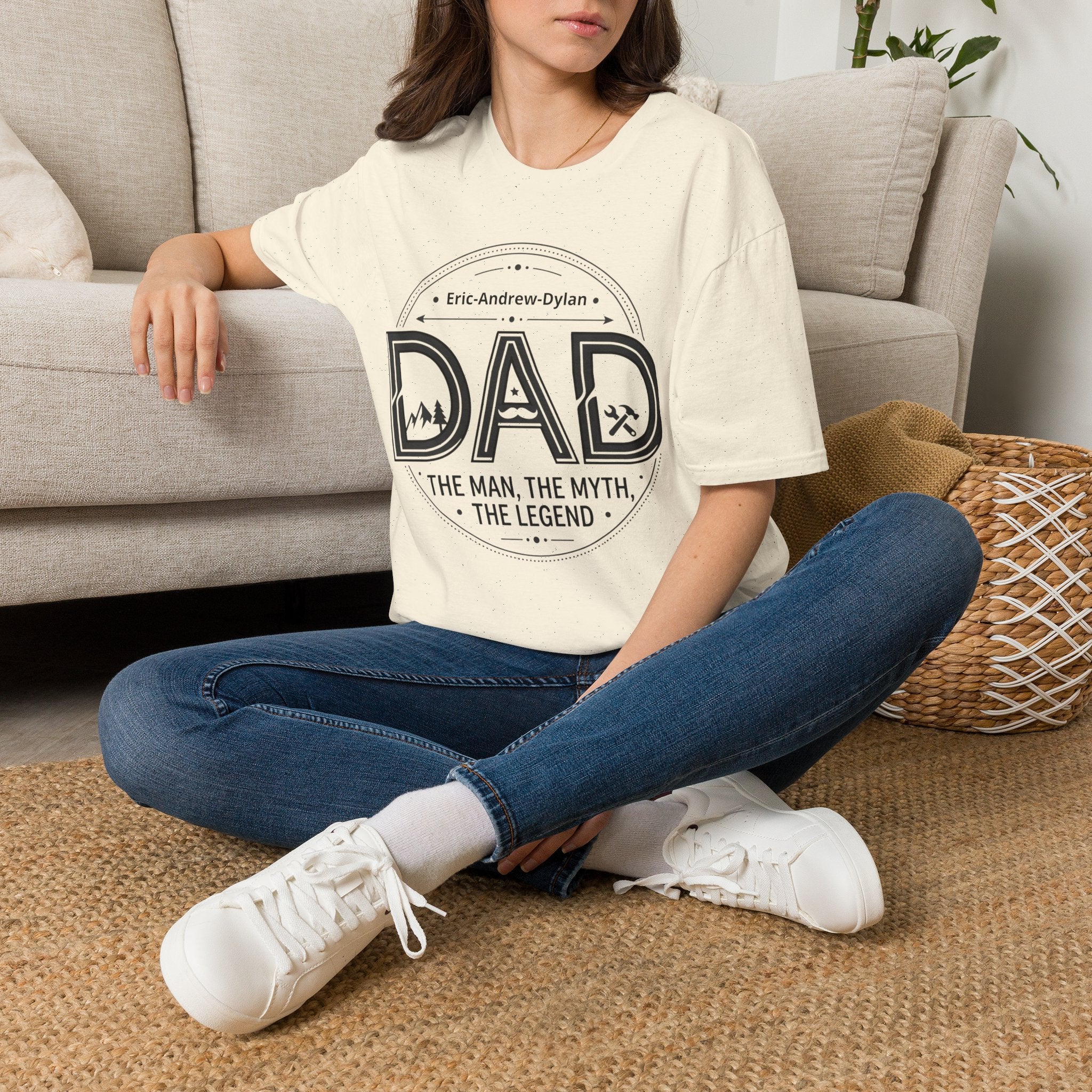 Father's Day Customizable T-Shirt — Add Kids' Names