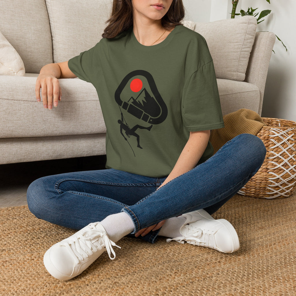 Climbing Carabiner Mountain T-Shirt — Outdoor Rock Climber Tee