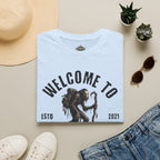 Welcome to the Mountain T-Shirt — Bigfoot/Sasquatch Graphic Tee (Est. 2021)