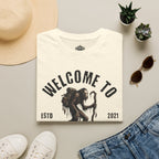 Welcome to the Mountain T-Shirt — Bigfoot/Sasquatch Graphic Tee (Est. 2021)