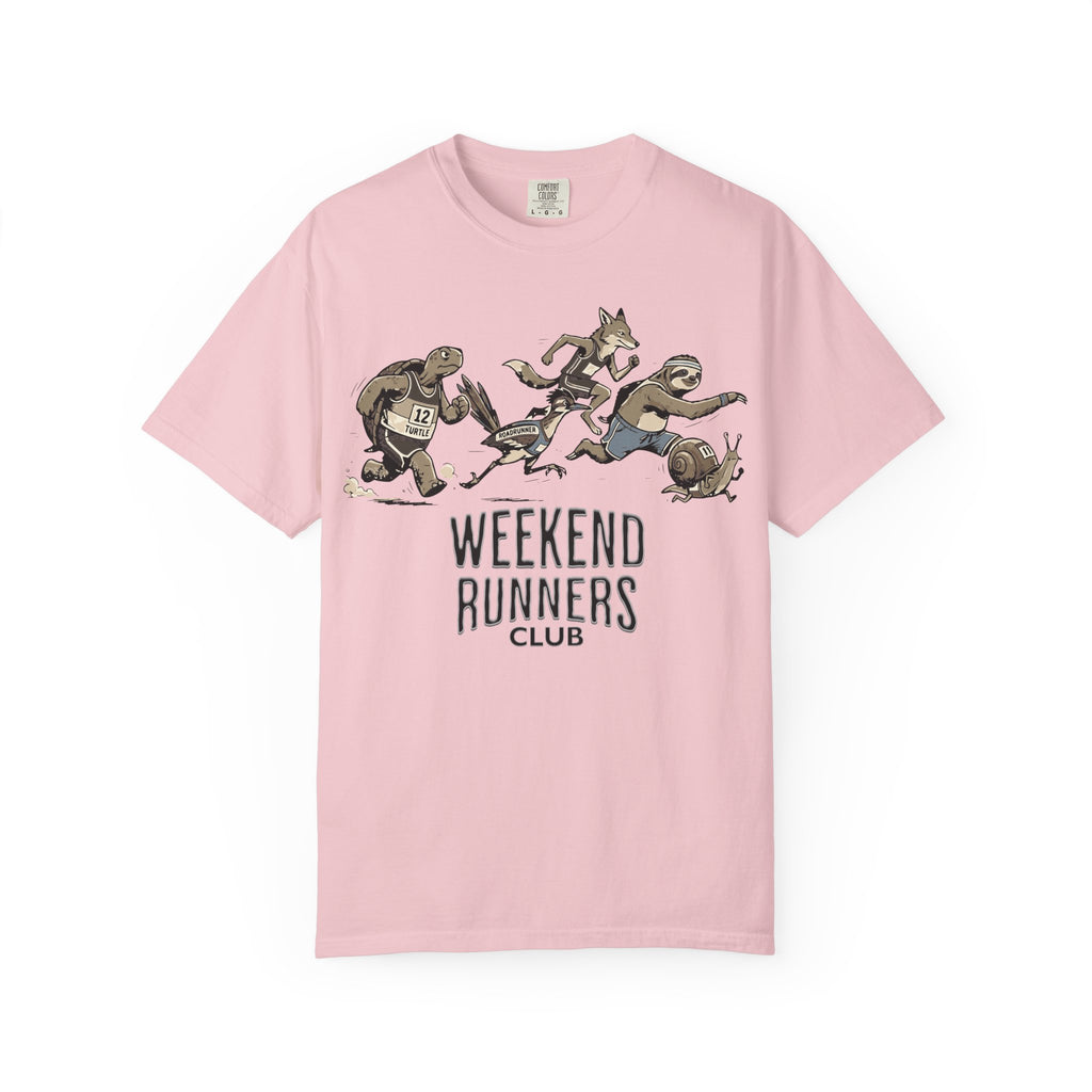 Funny Cartoon Animal Runner T-Shirt — Humorous Running Personality Tee