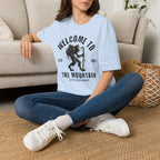 Welcome to the Mountain T-Shirt — Bigfoot/Sasquatch Graphic Tee (Est. 2021)