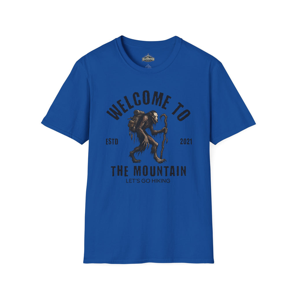 Welcome to the Mountain T-Shirt — Bigfoot/Sasquatch Graphic Tee (Est. 2021)