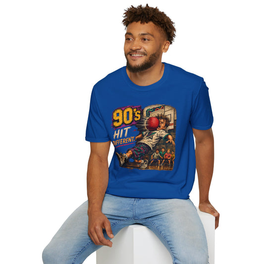 90's Hit Different T-Shirt — Nostalgic Retro Dodgeball Graphic Tee