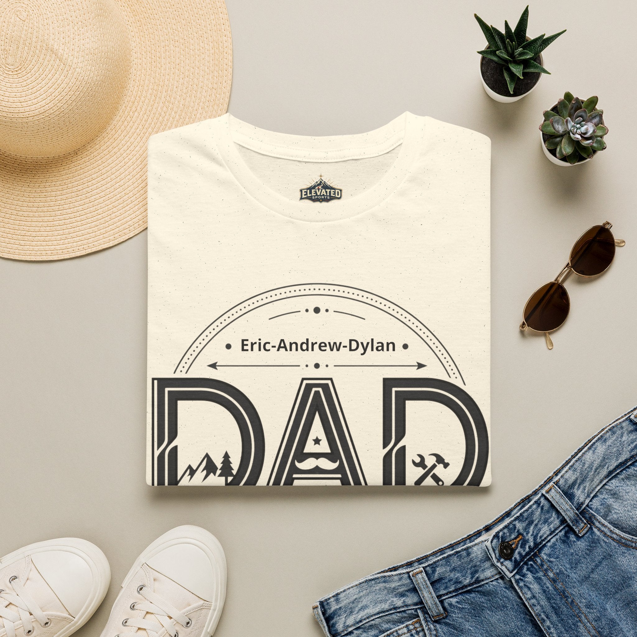 Father's Day Customizable T-Shirt — Add Kids' Names