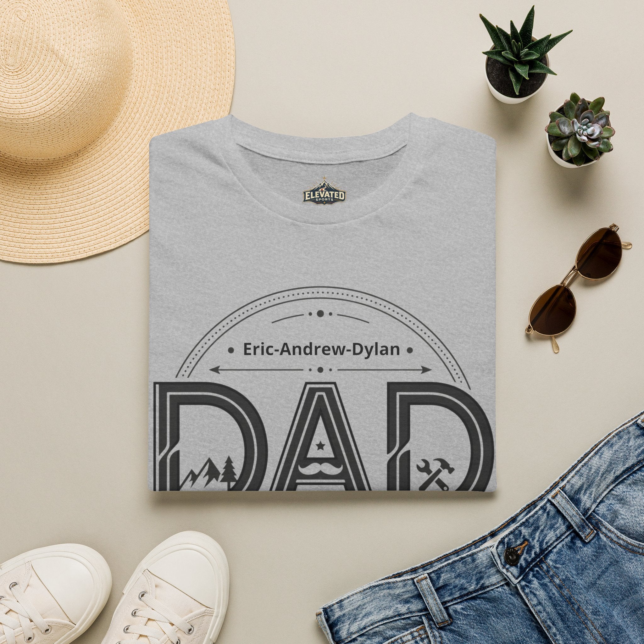 Father's Day Customizable T-Shirt — Add Kids' Names