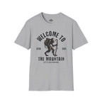 Welcome to the Mountain T-Shirt — Bigfoot/Sasquatch Graphic Tee (Est. 2021)