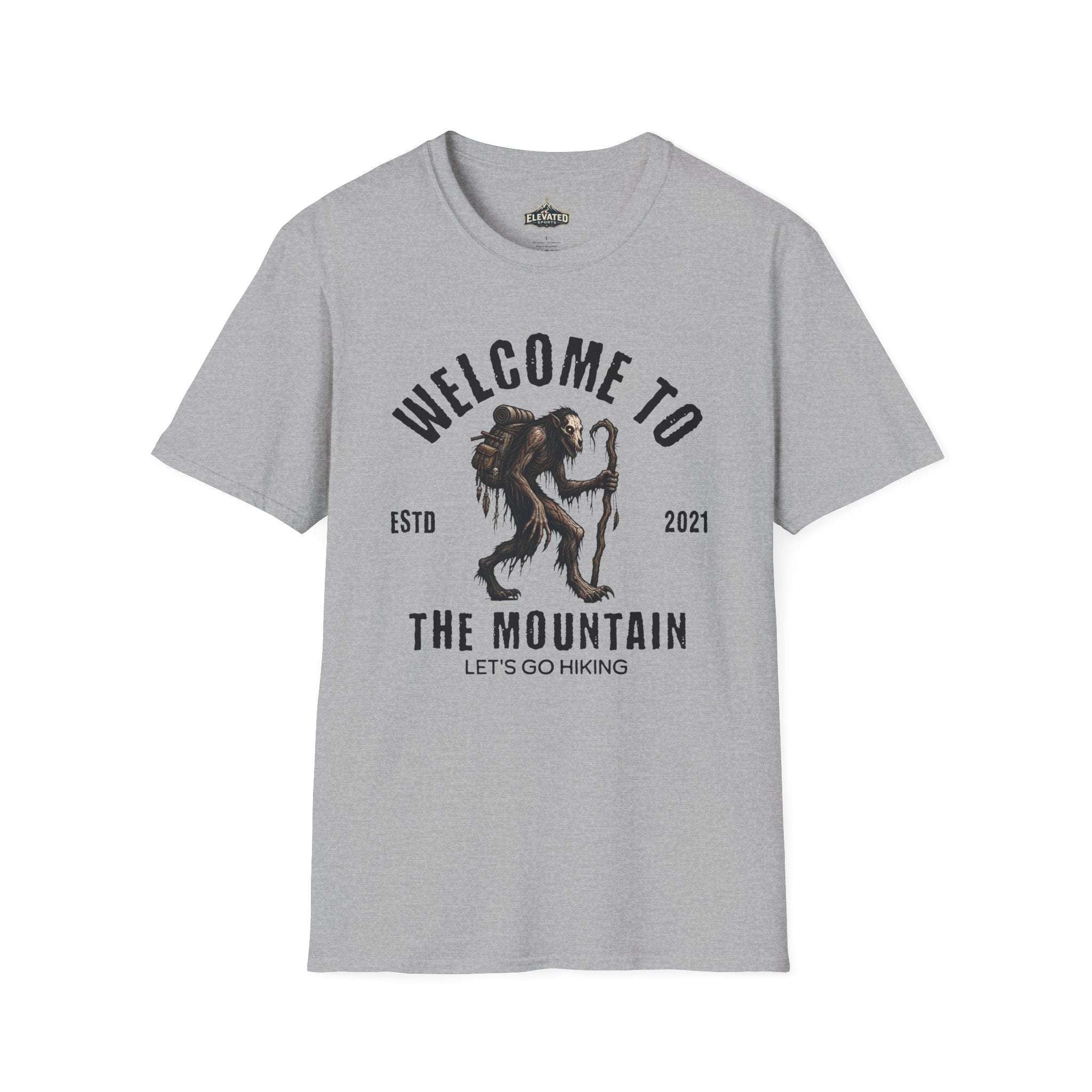 Welcome to the Mountain T-Shirt — Bigfoot/Sasquatch Graphic Tee (Est. 2021)