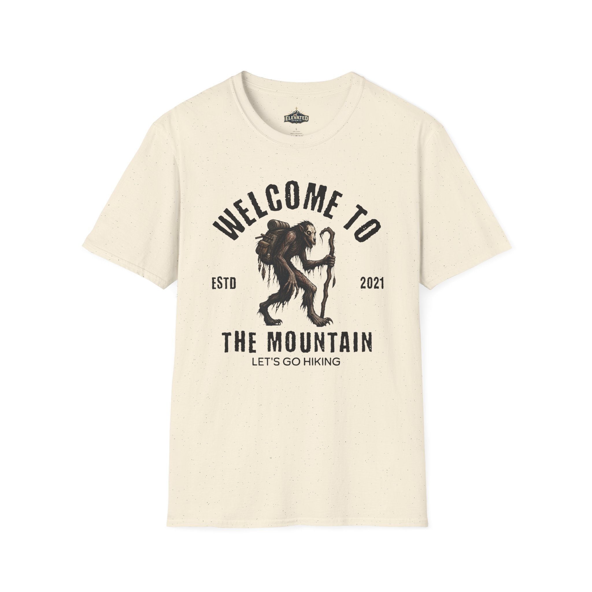 Welcome to the Mountain T-Shirt — Bigfoot/Sasquatch Graphic Tee (Est. 2021)