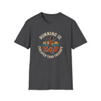 Stress Relief Running T-Shirt — Runner Silhouette Motivational Tee